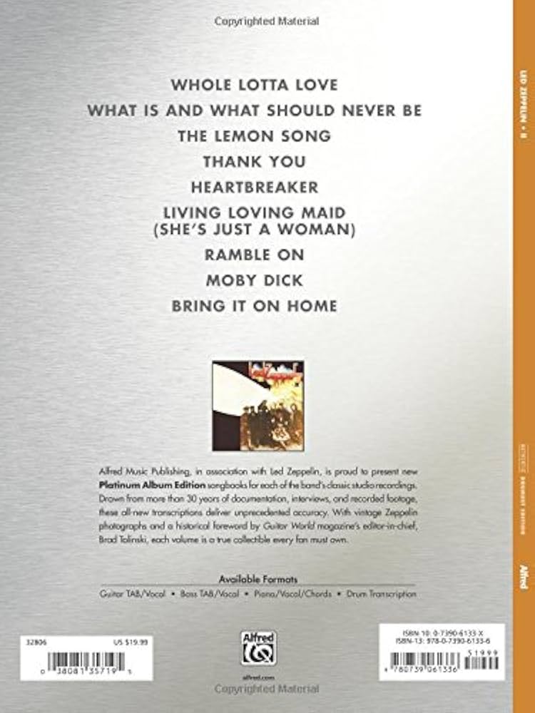 Led Zeppelin - II Platinum Drums: Drum Transcriptions