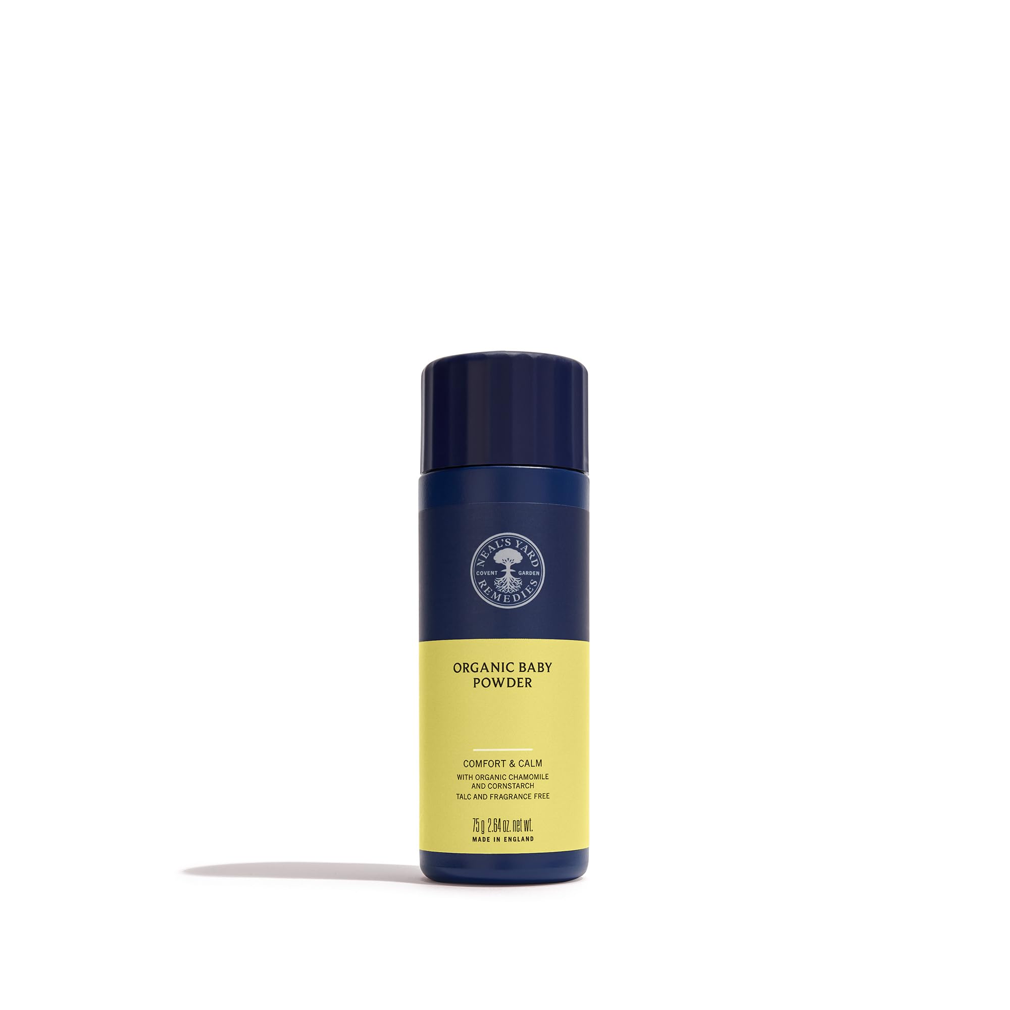 Neal's Yard Remedies Baby Powder, Organic, Talc-Free, Fragrance-Free, Gentle Ingredients for Baby Soft Skin, Vegan & Cruelty-Free, 75g