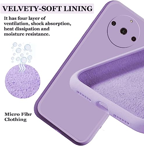 Image of A rtistque Liquid Silicone Back Cover Case for Realme Narzo 60 5G Shockproof TPU Soft Flexible with Camera Protection - Purple
