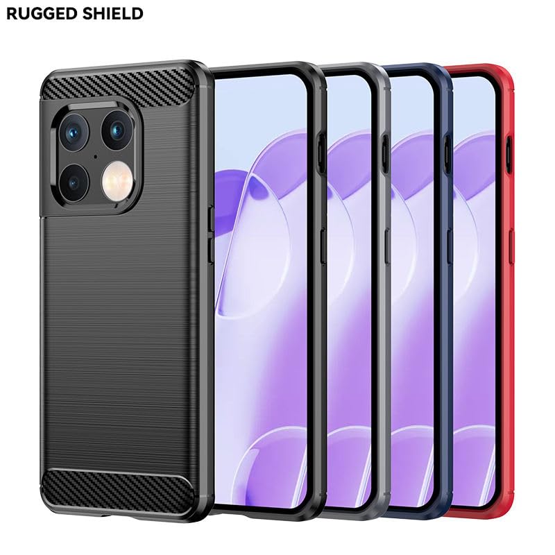 Image of Hybrid Carbon Fiber Back Case for Oneplus 10 Pro (Black)