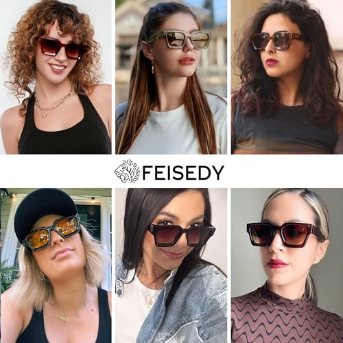 Image of FEISEDY Vintage Small Sunglasses Oval Slender Metal Frame Candy Colors B2277