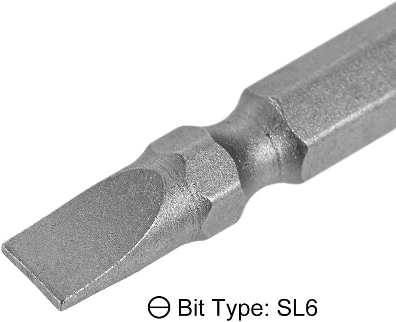 uxcell 2 Pcs PH2/SL6 Magnetic Double Ended Screwdriver Bits, 1/4 Inch Hex Shank 2.56-inch Length S2 Power Tool