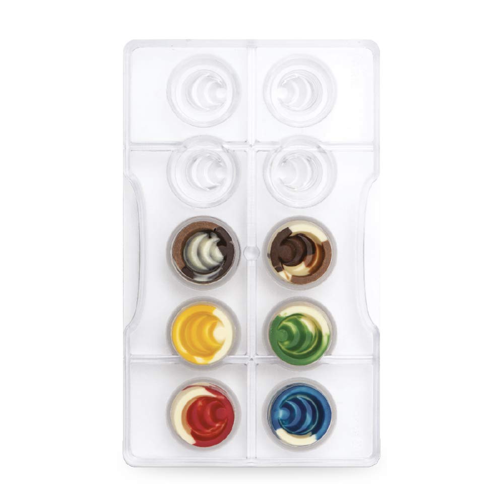 Decora 50124 Concentric Circles Chocolate Mould, polycarbonate, 20 x 12 x 2.3 cm