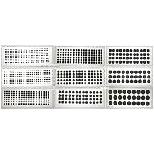 Black Velvet Dot Bindi Tattoo Stickers Set of 9 Cards Adhesive Body Jewelry Bindis Bridal face belly Jewels Forehead decor tikka bollywood style stick on sticker
