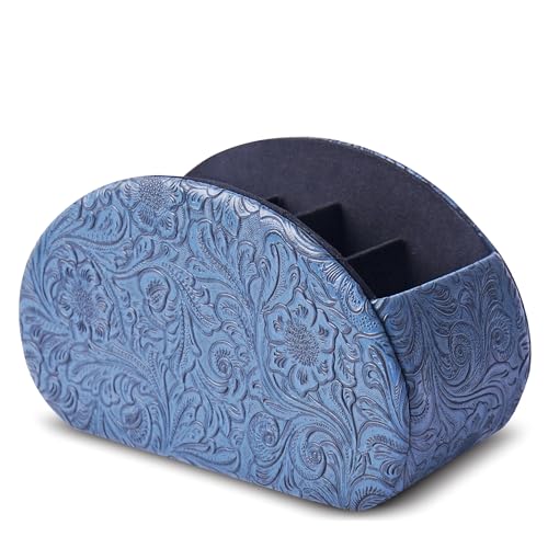Ne cherchez plus vos manettes : support télécommande bleu 5 compartiments spacieux