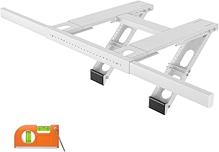 No Drill Window AC Support Bracket, AC Brackets for Windows No Drilling, Fits Single & Double-Hung Windows, Holds up to 220lbs, for 5,000-24,000 BTU AC Units, Heavy Duty & Adjustable