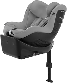 CYBEX Gold Kinder-Autositz Sirona Gi i-Size Plus inkl. Base, Ab ca. 3 Monaten bis 4 Jahre (Ab Geburt mit Neugeboreneneinlage), Max. 20 kg, 61 - 105 cm (Ab 40 cm mit Neugeboreneneinlage), Stone Grey
