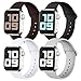 Produktbild KUNYOS 4er-Set Armband Kompatible mit Apple Watch Armband 38mm 42mm 40mm 44mm, Weiche Silikon Ersatz Sportarmband Loop Kompatible mit iWatch Series SE/6/5/4/3/2/1