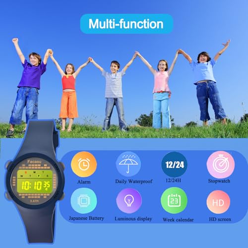 Image of Kids Digital Watch for Girls Boys,Children's Waterproof Colorful Light UP Outdoor Sport Watch with Stopwatch Alarm-Kids Gifts for Girls Boys