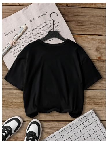 WDIRARA Girl's Bow T Shirt Letter Graphic Tee Crewneck Short Sleeve Top2