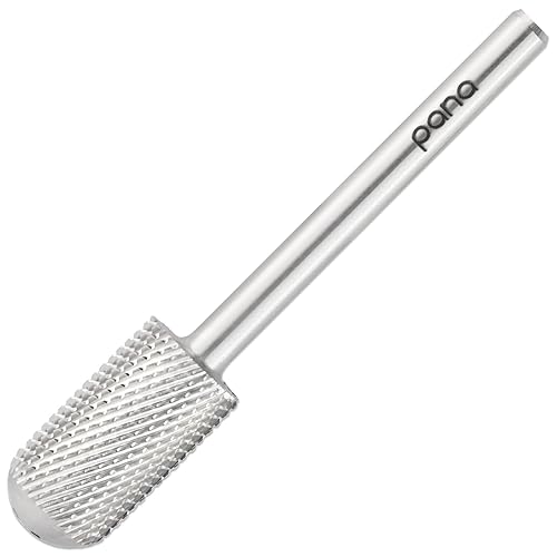 PANA USA - Broca de carburo para uñas, 332 pulgadas, segura, cabeza grande, punta redonda y lisa, para pulidora eléctrica, tamaño del grano (4XC,