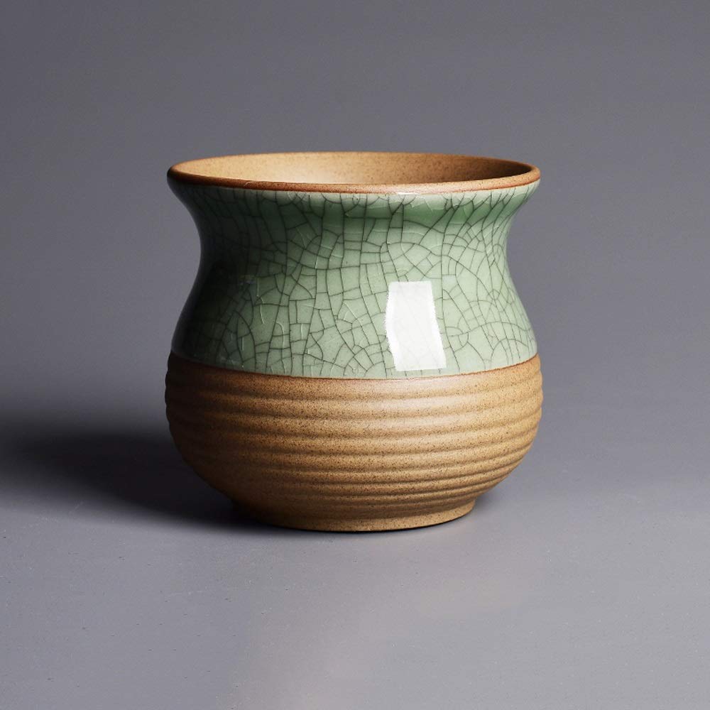 Pot de fleurs en céramique idée cadeau YRYRYW jardinière intérieure avec trou - 6