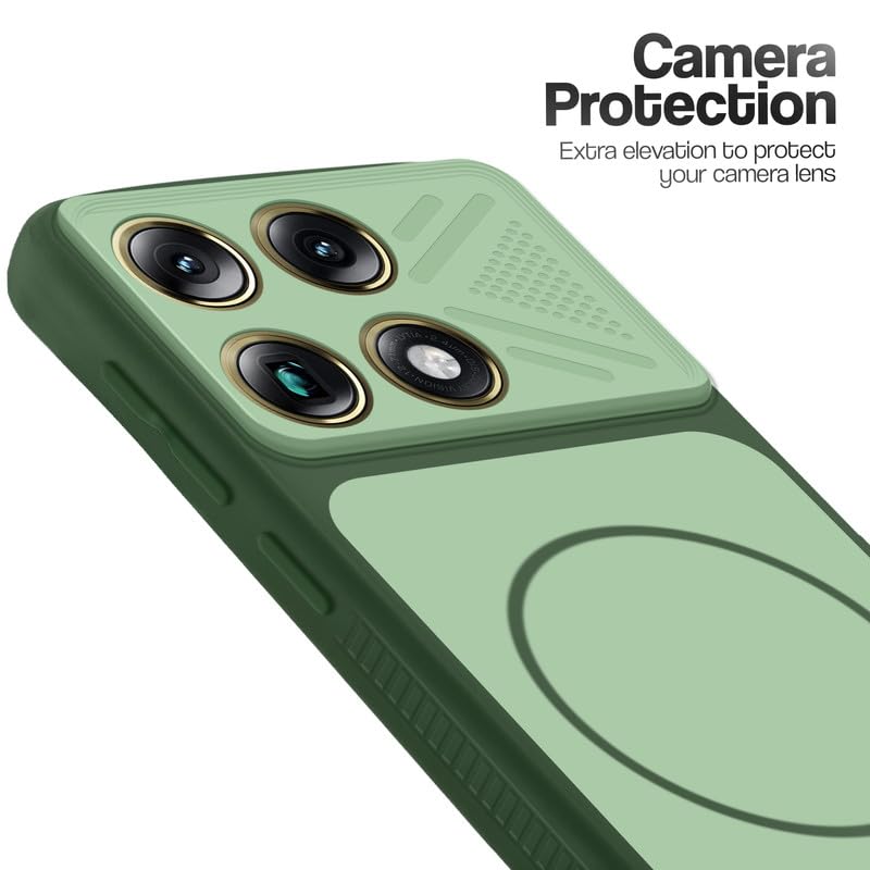Image of Mr. Case Back Cover for Motorola Signature | Ring Design Protective Case with Camera Cut Protection | Anti Slip Grip | Shockproof Mobile Cover - Green