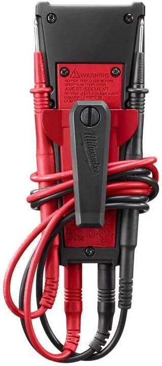 Milwaukee 2212-20 back view with test lead storage