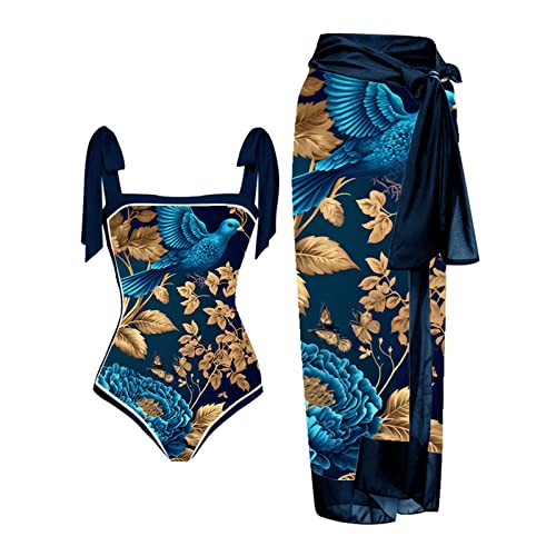 Maillots de bain deux pièces style monokini chic au motif floral abstrait