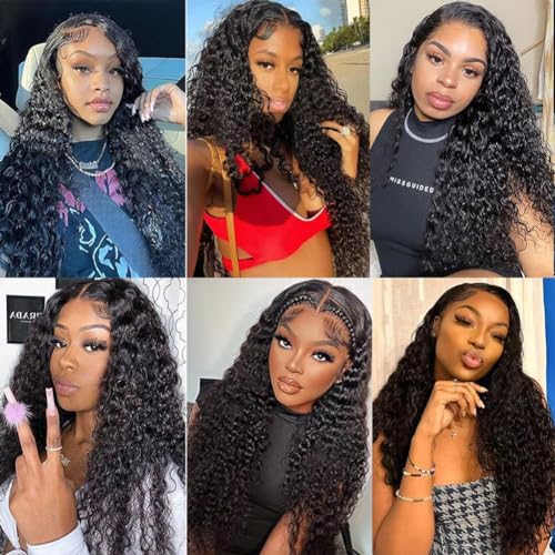 Extensiones de cabello humano negro natural: pelo brasileño mojado y ondulado de agua 7