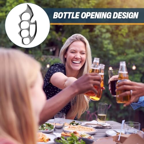 Image of Stainless Steel Bottle Cap Opener - Compact & Lightweight Tool, Cool Gadgets for Men Daily Life, Home, Bar, Kitchen & Travel Camping Tools, Rust-Resistant, Easy to Use (Black)