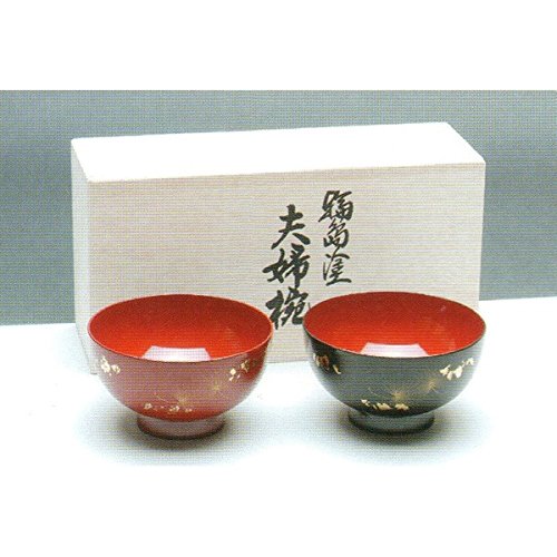 Amazon.co.jp: 大藤漆器:夫婦椀 風花沈金 OF-5-6 : ホーム＆キッチン