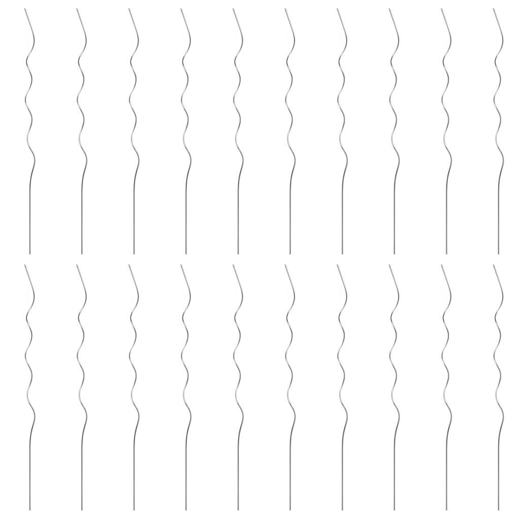 Festnight 20 pz Supporti a Spirale per Pomodori e Piante in Acciaio Zincato 110 cm,Sostegno per Pomodori e Piante a Spirale
