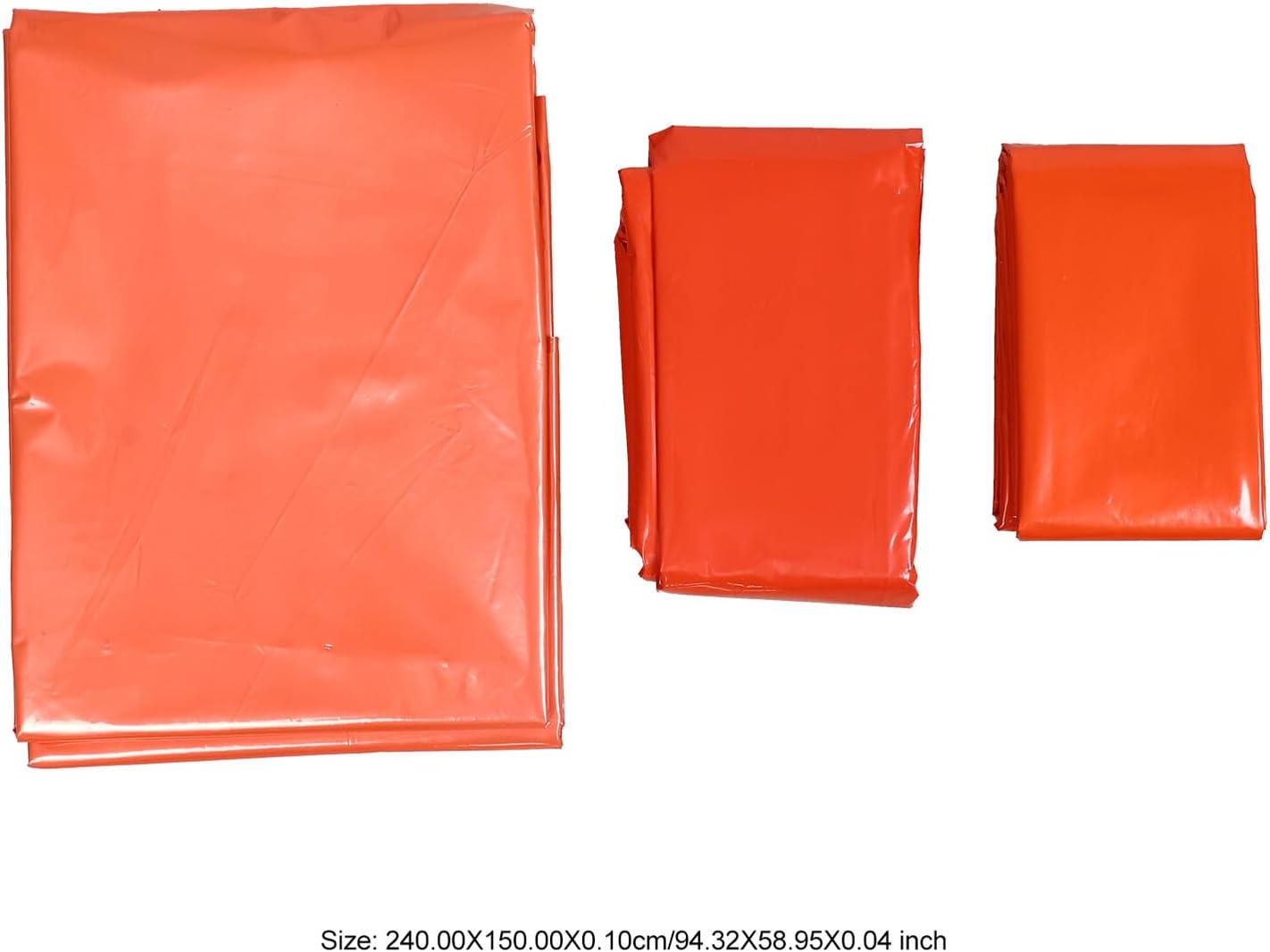 Hemoton Emergency Thermal Blanket Set with Orange Pe Thick Insulated Survival Sack, Outdoor Camping Tent and Raincoat for Hiking and Emergency Use