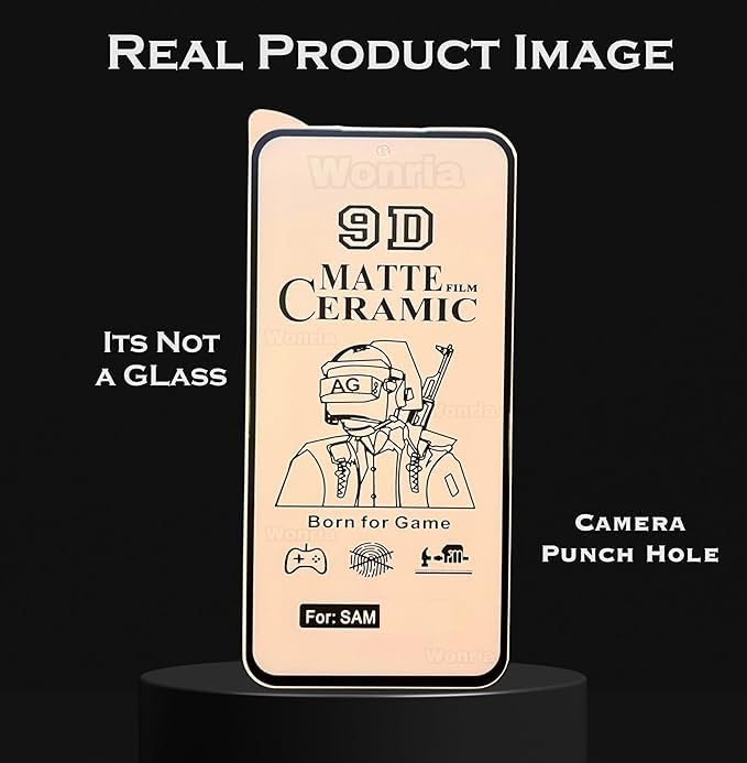 Image of WonRia Pack 1- Matte Screen Guard Protector for Samsung A36 | Samsung A56 (5G) Matte Flexible Tempered Guard Protector [Anti-FingerPrint | Anti-Glare] - (It's Not Glass)