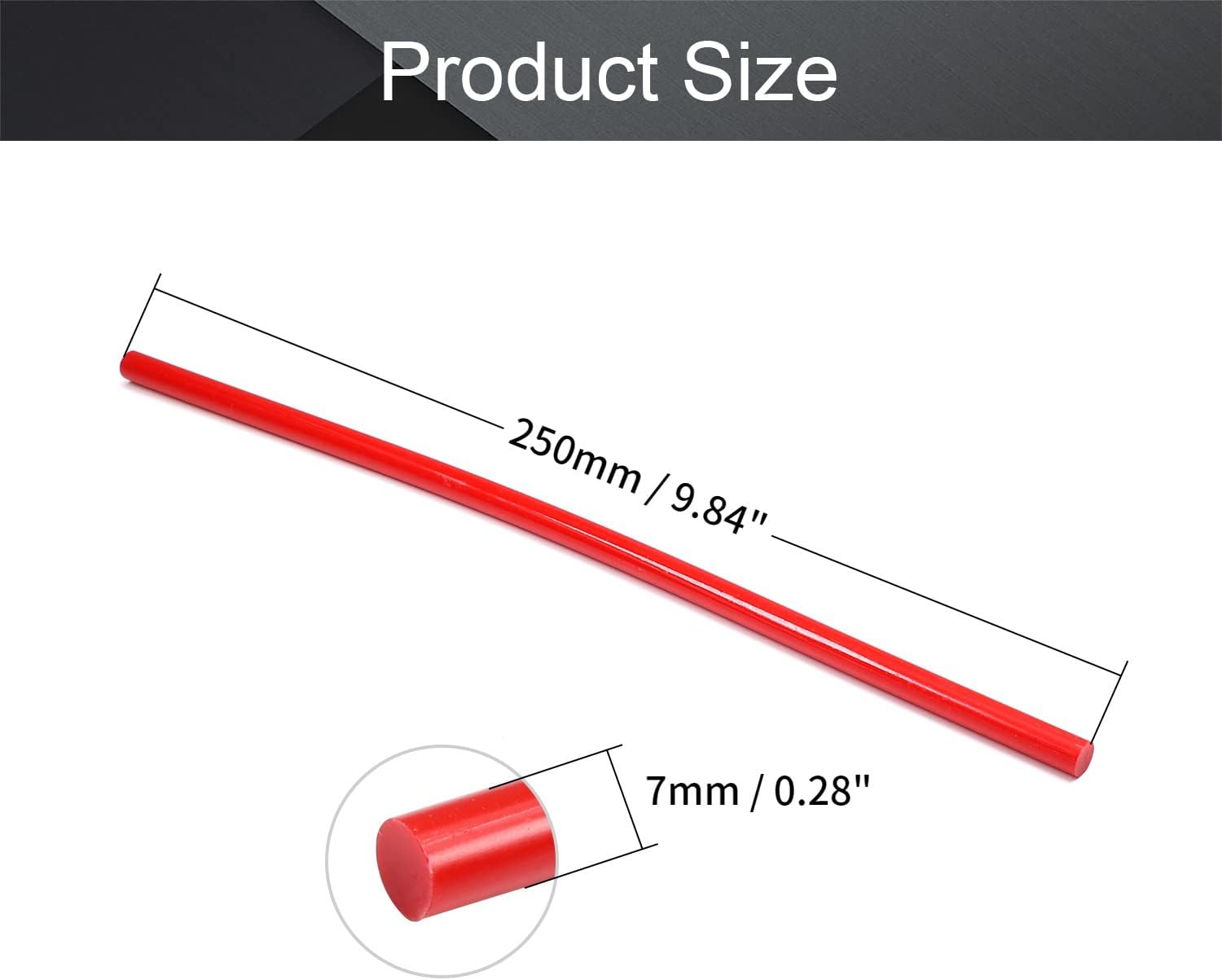 Othmro 10Pcs Hot Glue Sticks 9.8inch Length 0.28inch Dia Craft Glue Gun Sticks, Hot Glue Gun Refill Sticks, Hot Melt Adhesive Glue Stick Dual Temp Glue Sticks for Arts Crafting Basic Repairs(Red)