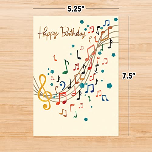Designer Pop!, Birthday Pop Up Greeting Card – Music Note Art Design And 3D Electric Guitar Card For Music Lovers (1 Card With Envelope) #TOP4