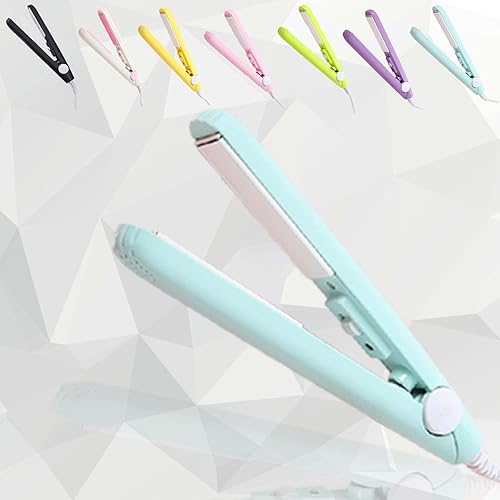 Werdeny - Mini rizador de pelo de cerámica para cabello corto, mini rizador de pelo, mini rizador de pelo para cabello corto y fino, mini rizador de