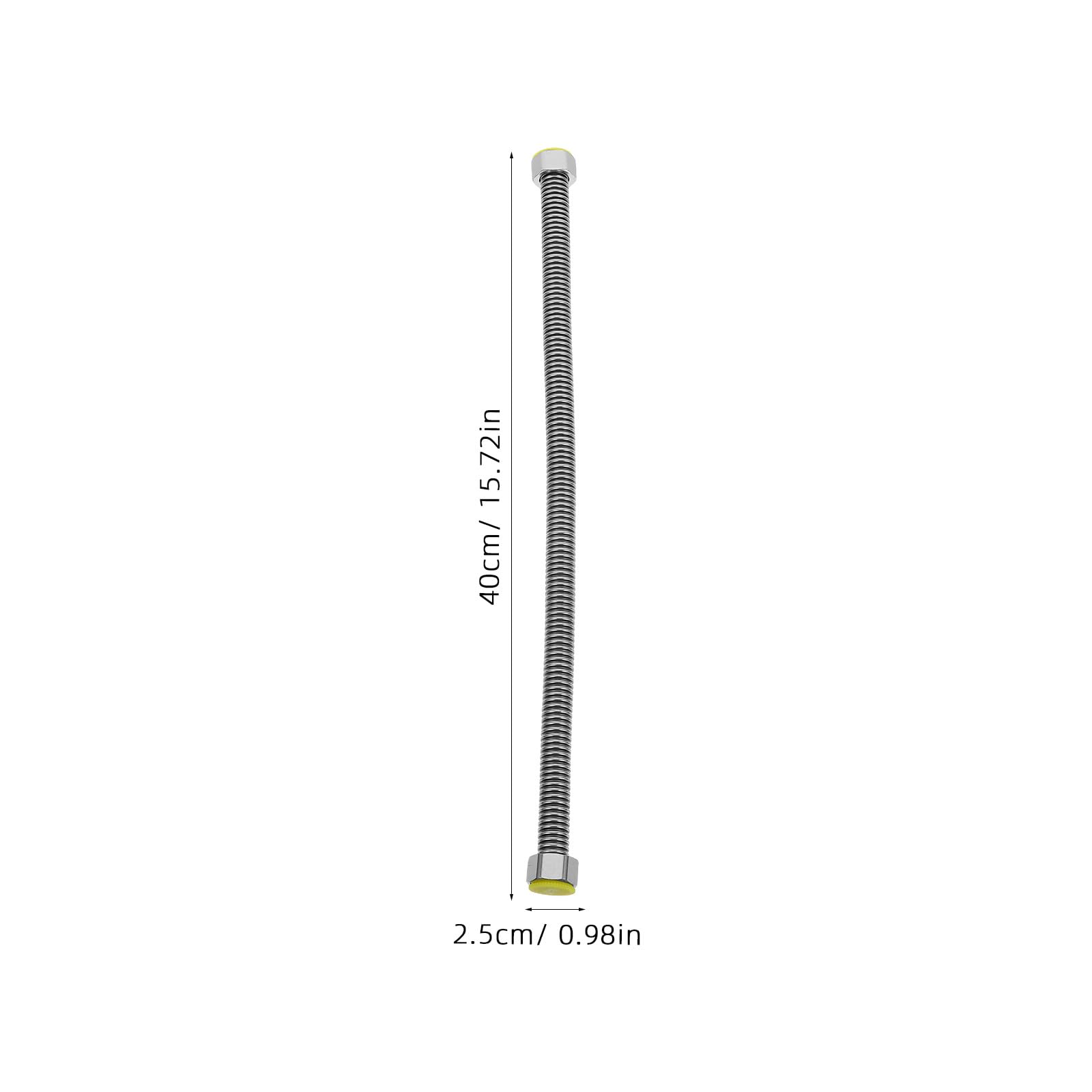 Manguera Corrugada de Acero Inoxidable 304 para Calentador de Agua, Flexible y Resistente, Conexión de Agua Alta Resistencia, 1/2 Pulgada, 40 Cm, 2 Unidades, Uso Doméstico y Fontanería