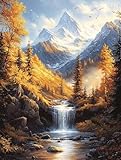 Diamond Painting Kit Completo Autunno, Diamond Painting Paesaggio, 5D Quadrato Pittura Diamante Kit Adulti, DIY Passatempo per Adulti Diamantini Crystal Art, Decorazioni Casa Regalo 40X50cm F-54 immagine