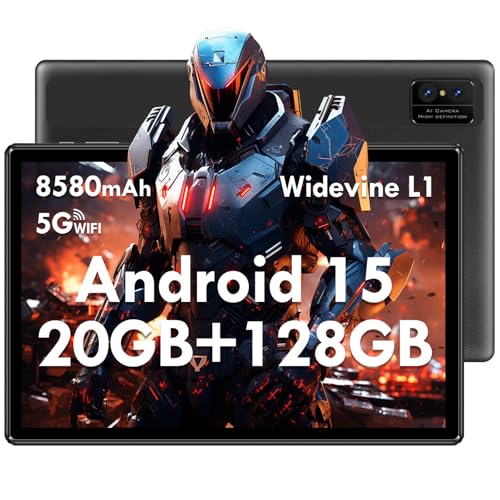 Tablet 10 pollici Android 15, 20GB+128GB+2TB Espansione, ​​Octa-Core​​, 8580 mAh