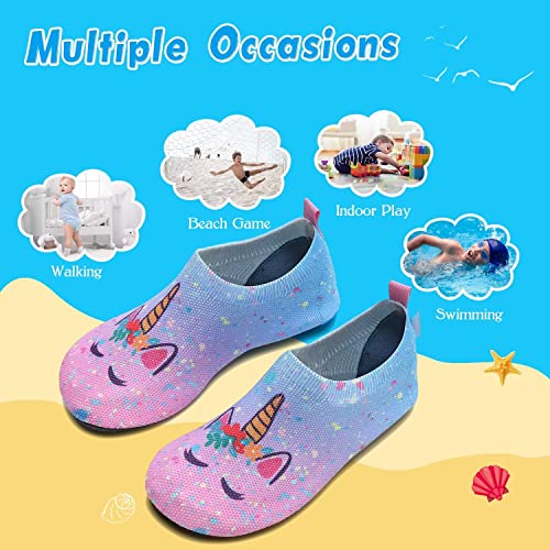 Image of WateLves Kids Water Shoes Toddler Girls Boys Barefoot Non-Slip Quick Dry Aqua Socks for Beach Swim Walking