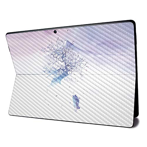 Image of MightySkins Carbon Fiber Skin for Microsoft Surface Pro X - Long Way to Fuji | Textured Carbon Fiber Finish | Easy to Apply, Remove, and Change Styles | Made in The USA