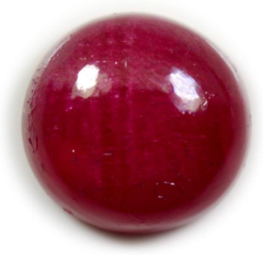 Certified Real Ruby Loose Stone 5 CT Round Cut Flatback Manik Rashi Ratan for Jewelry Making