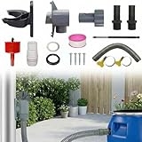 Thirrni Regensammler für Fallrohre 70-110mm, Regenwassersammler mit Montagezubehör und 100cm Schlauch, Regentonnen Anschluss Fallrohr, Fallrohr Regenwassersammler Set für Dachflächen bis 80 m²