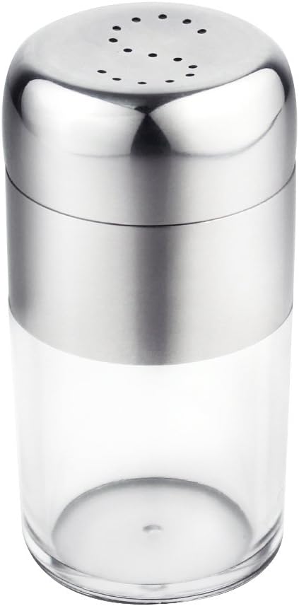 MADY Classic Stainless Steel & Acrylic Salt/Pepper Shaker 4 Inch (S-size)