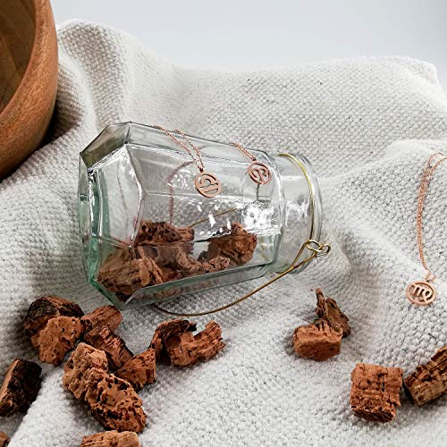 Collar Acero Inoxidable Oro Rosa Signo Libra en Terciopelo Collar Acero Inoxidable Oro Rosa Signo Libra en Terciopelo