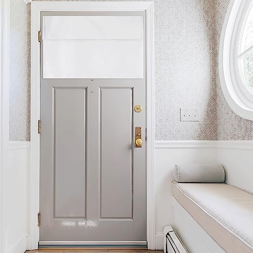 RYB HOME Classroom Door Window Cover, Blackout Shades for Classroom Windows and Doors Cover Lockdown Shades, Room Darkening Design Blocks Views, W 26 x L 18 inches, Pure White, 1 Panel