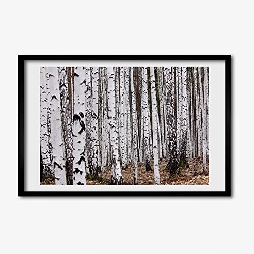 Cadre en bois moderne Tulup 60x40 cm finition bouleau chic