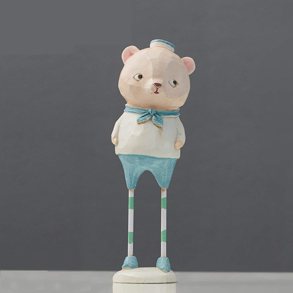 Statue d'ours en résine pour décorer une étagère ou un tableau de bord
