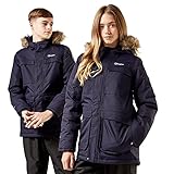Berghaus Kids' Fourstones Parka Jacket with Adjustable Hood, Removable Faux Fur Trim, Waterproof & Insulated (UK, Age, 14 Years, 15 Years, Regular, Navy)