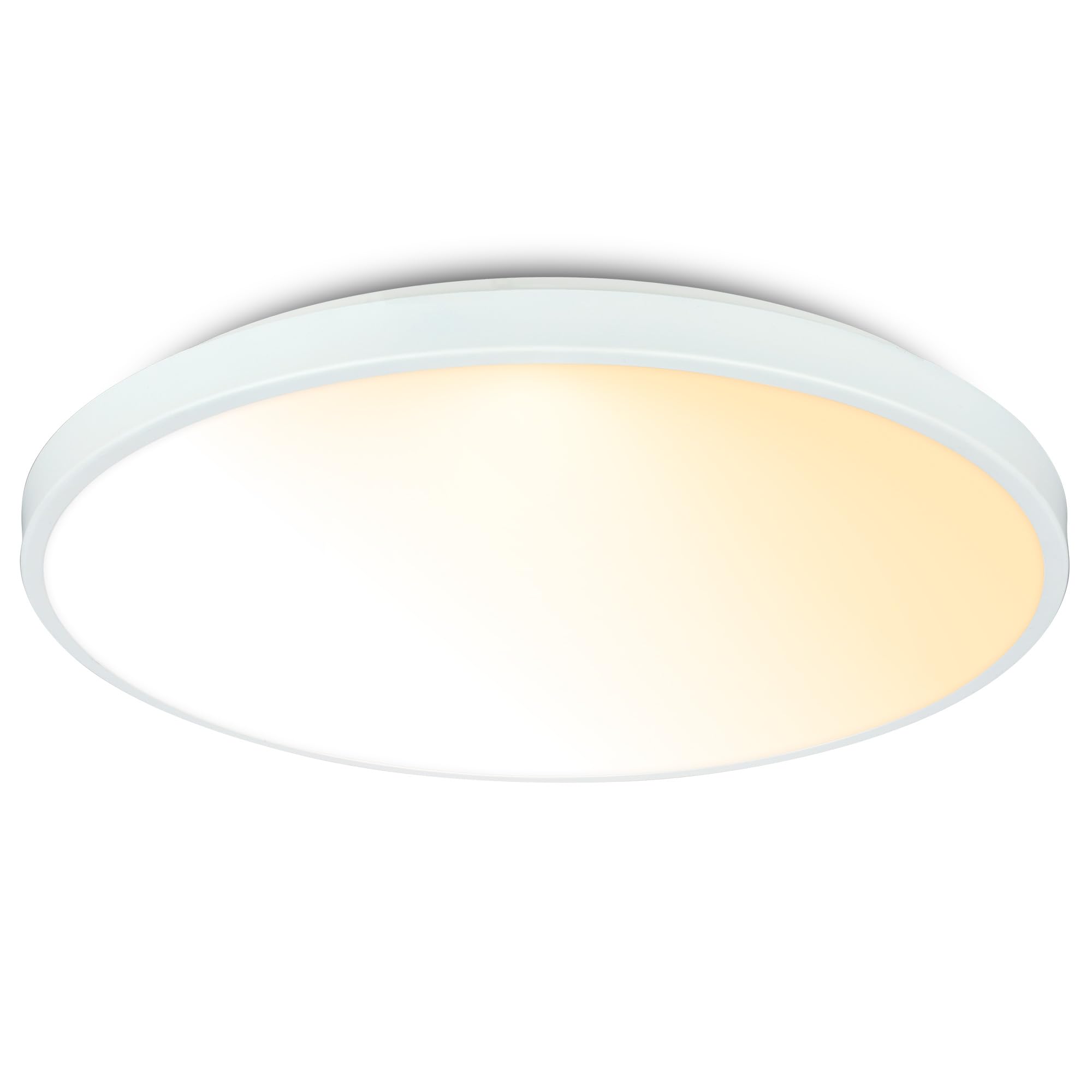 BRILONER - LED Ceiling Light with Remote Control, Dimmable, Decorative Cover, Warm White to Neutral White, LED Light, Ceiling Lights for Living Room, Ceiling Lights Bedroom, 38 X 6.5 cm, White