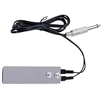 Vista 5 de DOWEI Interruptor de pedal de pie de tatuaje, mini acero inoxidable plano, perfecto para suministros de ametralladoras eléctricas de tatuaje