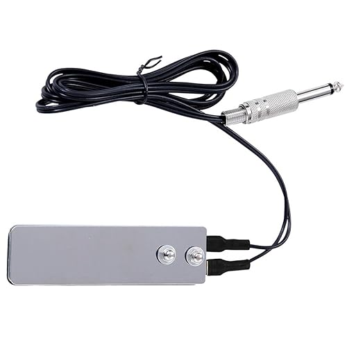 Miniatura 5 de DOWEI Interruptor de pedal de pie de tatuaje, mini acero inoxidable plano, perfecto para suministros de ametralladoras eléctricas de tatuaje
