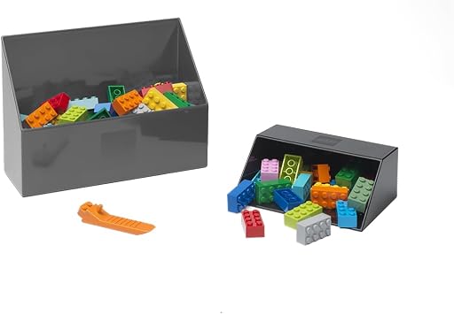 LEGO  Brick Scooper Set with Two Sizes of Scoopers and Brick Separator for Fast Cleanup - Perfect for LEGO  Enthusiasts, Grey