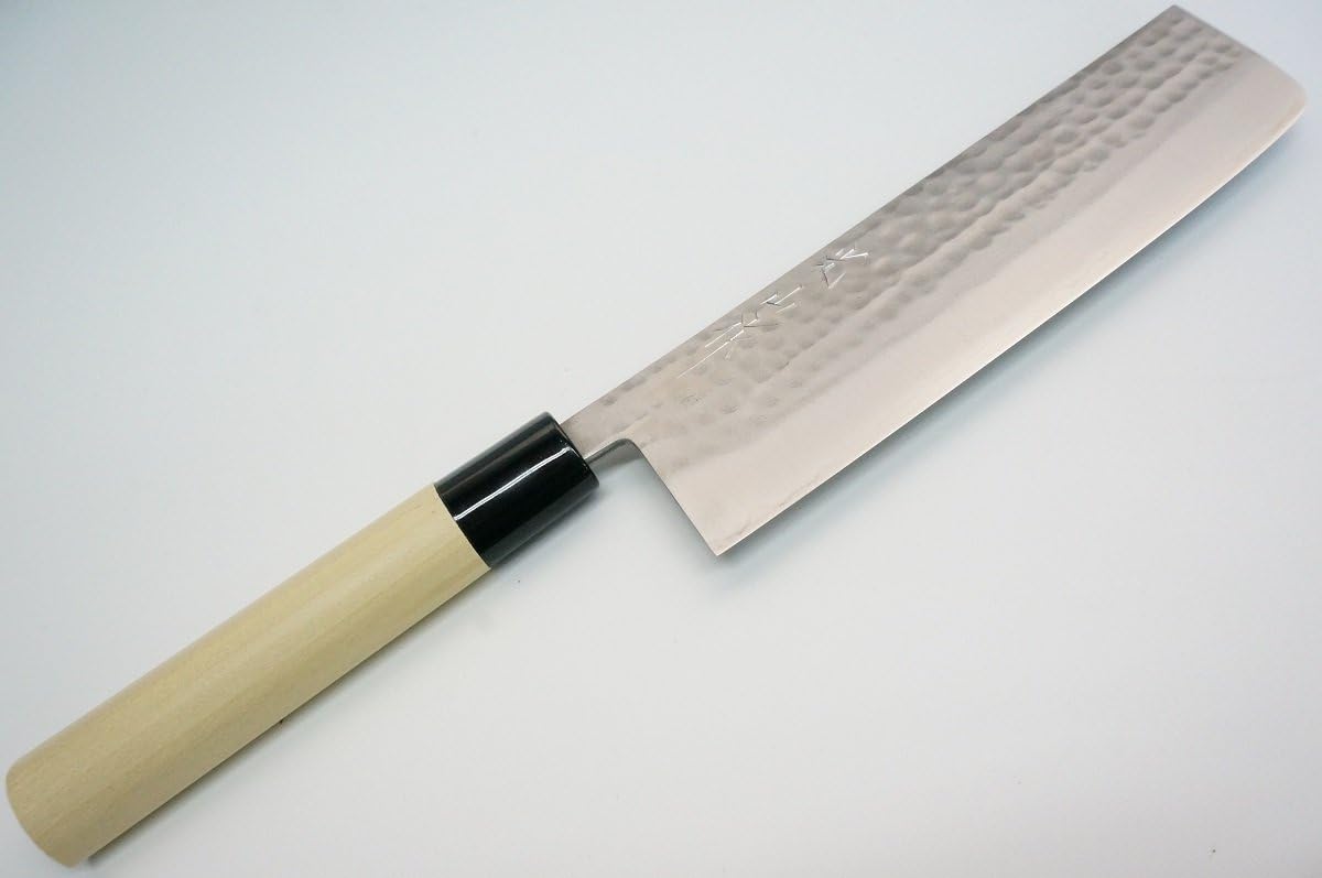 Brand New Honen Kozansaku Hammered Pattern Nakiri Usuba Knife Made In Japan 6685M