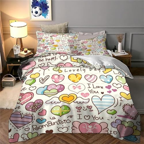 Housse de couette microfibre résistante 135x200 parure de lit fermeture éclair confortable