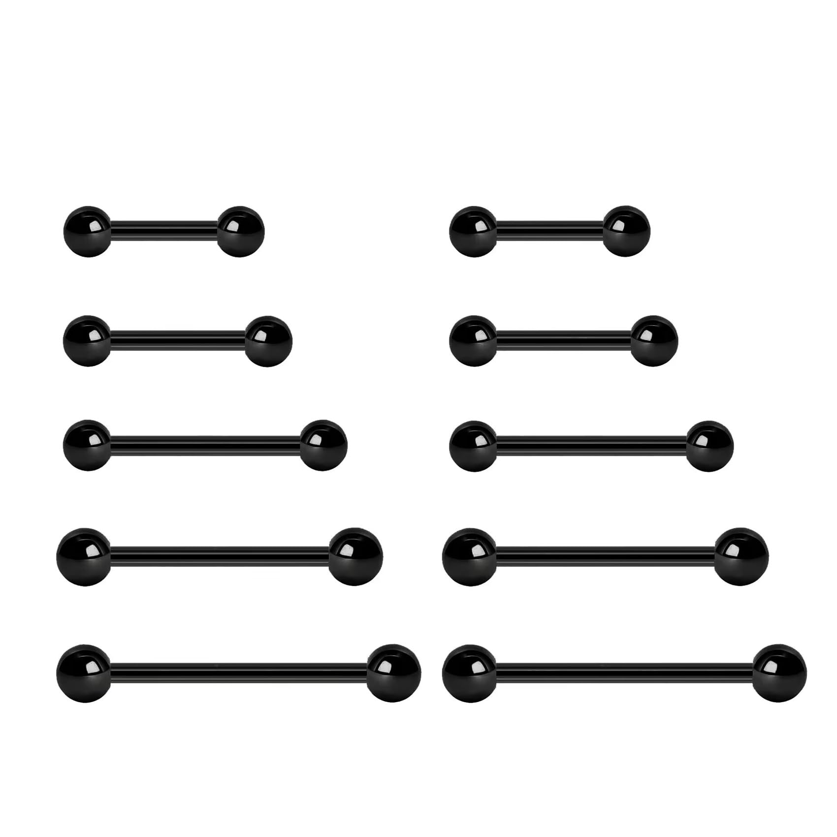 NewkeepsR20G/18G/16G/14G/12G/10G Medical Implant Steel Tongue Piercing Barbell,Industrial Tongue Cheek Dimple Bar