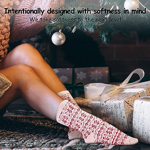 Image of World's Softest Cozy Collection Crew Socks - Smooth Multi Colors Cozy Socks - Knit Top Holiday Spirit Fashion Socks