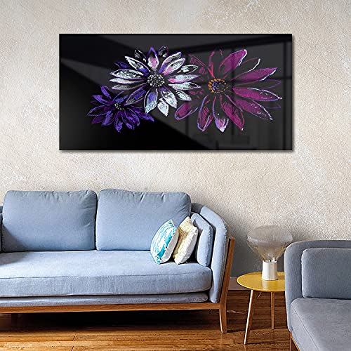 Art murale fleurs nature 140x70cm pour salon moderne - 4